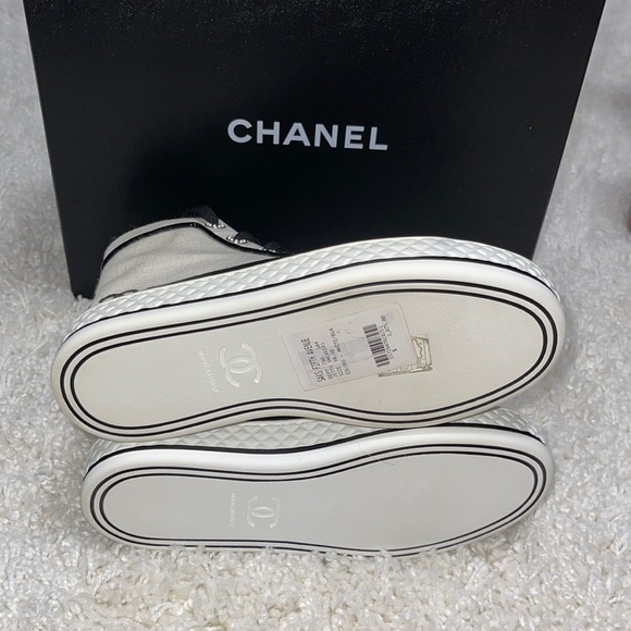 CHANEL 19C High Top Cruise Sneakers 36.5 - Picture 2 of 9
